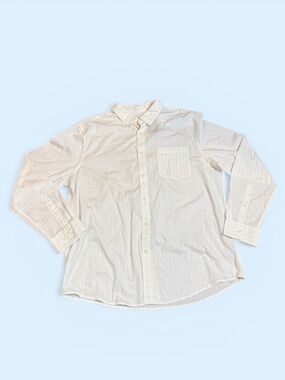 NWT Goodfellow & Co Men's Light Cream Button-Up Dress Shirt